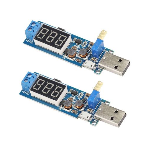Rakuten - KKHMF2個USBDC-DC昇降圧コンバータ5V~1.2V5V~24V昇圧降圧電圧レギュレータ電源モジュール「国内配送」