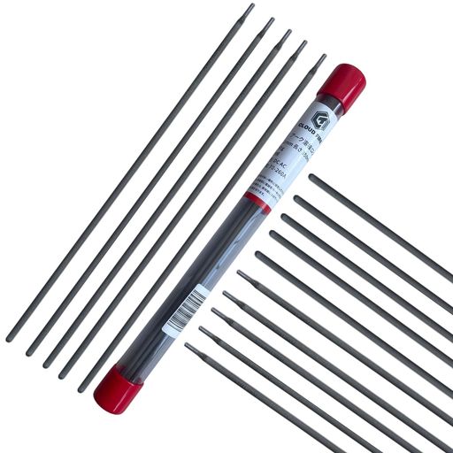 【材質】E4303電極カルシウムチタンコーティング炭素鋼電極、AC・DC両用、引張強さ:430-560MPa。全姿勢溶接が可能です.。参照する電流:平溶接90~130A、立溶接80~120A 【梱包内容】溶接棒3.2φx350mm、1管あた...