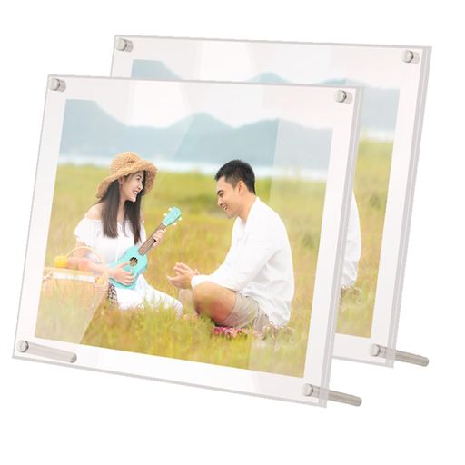 2個入A4判アクリルフォトフレーム210x297mm写真フレーム高い透明度アクリルフォト写真立てポスターピク..