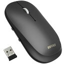 バッファローワイヤレスモバイルマウス2.4GHzレシーバー付属FLEXUS薄型軽量5ボタン【戻る/進むボタン搭載】無線静音BlueLEDMIL規格準拠dpi切替(600/1200)プレゼンテーションモード搭載節電モデル