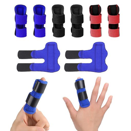 2枚入り 指 サポーター 指保護 固定用金属プレート 通気性 耐久性 フリーサイズ(左右兼用)調節可能 (赤い色) 2枚入り 指 サポーター 指保護 固定用金属プレート 通気性 耐久性 フリーサイズ(左右兼用)調節可能 (赤い色)