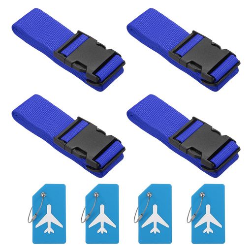 PATIKIL荷物用ストラップラゲッジタグとループ付き200x5cm4セット調節可能なスーツケースベルト旅行用..