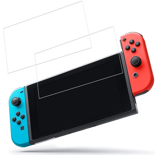 HUAKEswitchフィルム【(2枚)ガラスフィルム】Switch用国産硝子素材製強化ガラス指紋防止液晶保護フィルム