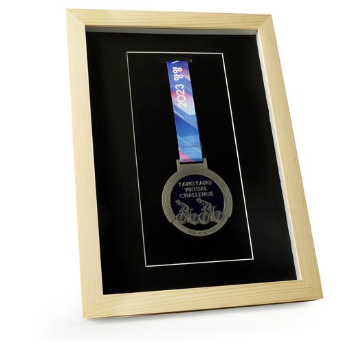 6x8インチ木製メダルディスプレイケース、スポーツメダルや軍事勲章の展示・コレクションに最適