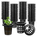 Dekori水耕栽培鉢定植かごプラスチックメッシュポット水耕栽培ポット50個セット植物育成カップ園芸庭園ガーデンニング野菜植物栽培有機栽培苗運搬運搬便利水培養水...