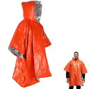 DELUXEFOX 防水レインコート 雨具 レインポンチョ 防災グッズ緊急アルミポンチョ 軽量 防水 防風 男女兼用 両面使える アウトドア キャンプ 避難 災...