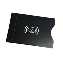 RFID BLOCKING SLEEVE CARD PROTECTOR ID CARD HOLDER (PACK OF 10) (黒)