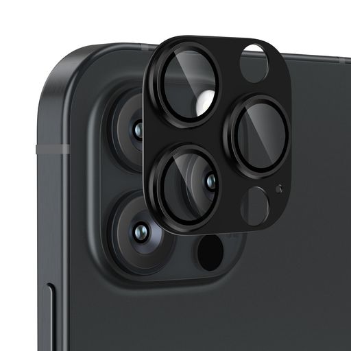 PODICKレンズカバーIPHONE15PRO/15PROMAX用カメラフィルムアルミ合金製9H強化ガラス傷防止レンズ保護耐衝撃アイフォン15プロ/15プロマックス用カメラ保護高透過率黒縁取り露出オーバー防止