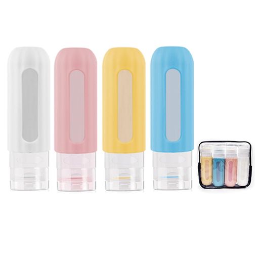 トラベルボトルシリコン製詰め替えボトル4本シャンプーボトルトラベルセット携帯便利旅行用出張用