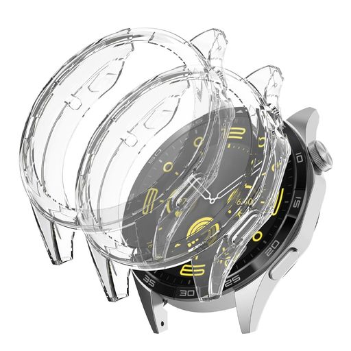 【2枚】NOOETAH ケース 対応 HUAWEI WATCH GT4 46MM TPU全面保護 耐衝撃 超薄型カバー (クリア+クリア)