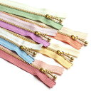 Y.K.K玉付きファスナーコンビカラー金具ゴールド6本セット10cm