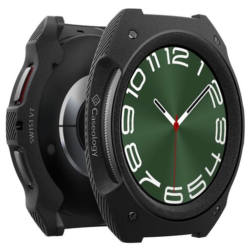 CASEOLOGY GALAXY WATCH 6 CLASSIC 47MM 対応 ケース カバー 落下 衝撃 吸収 スリム 軽量 保護 ヴォールト - マットブラック
