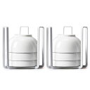 VANRA ボウルラック ボウル収納スタンド 椀・ボウルストレージ 食器ラック 2個セット キッチン用 (ホワイト)(3)