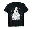 CatLoverMeowyCatmasCatTreeFunnyMerryCatmasDesignTシャツ