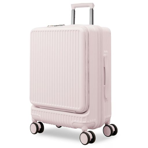 [シシベラ]前開きストッパー付きスーツケースh2ダスティベージュ