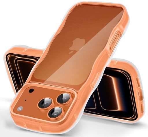 Rakuten - iPhone17Pro用ケースクリア波型うねうねかわいい韓国ソフト超軽量耐衝撃ストラップホール付きおしゃれウェーブカバーアイフォン17Pro用スマホケースとうめい透明(透明)