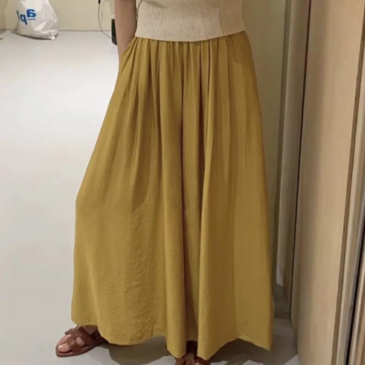 ワイドパンツ フレアパンツ パンツ 春夏 スカーチョ ロング レディース ハイウエス...