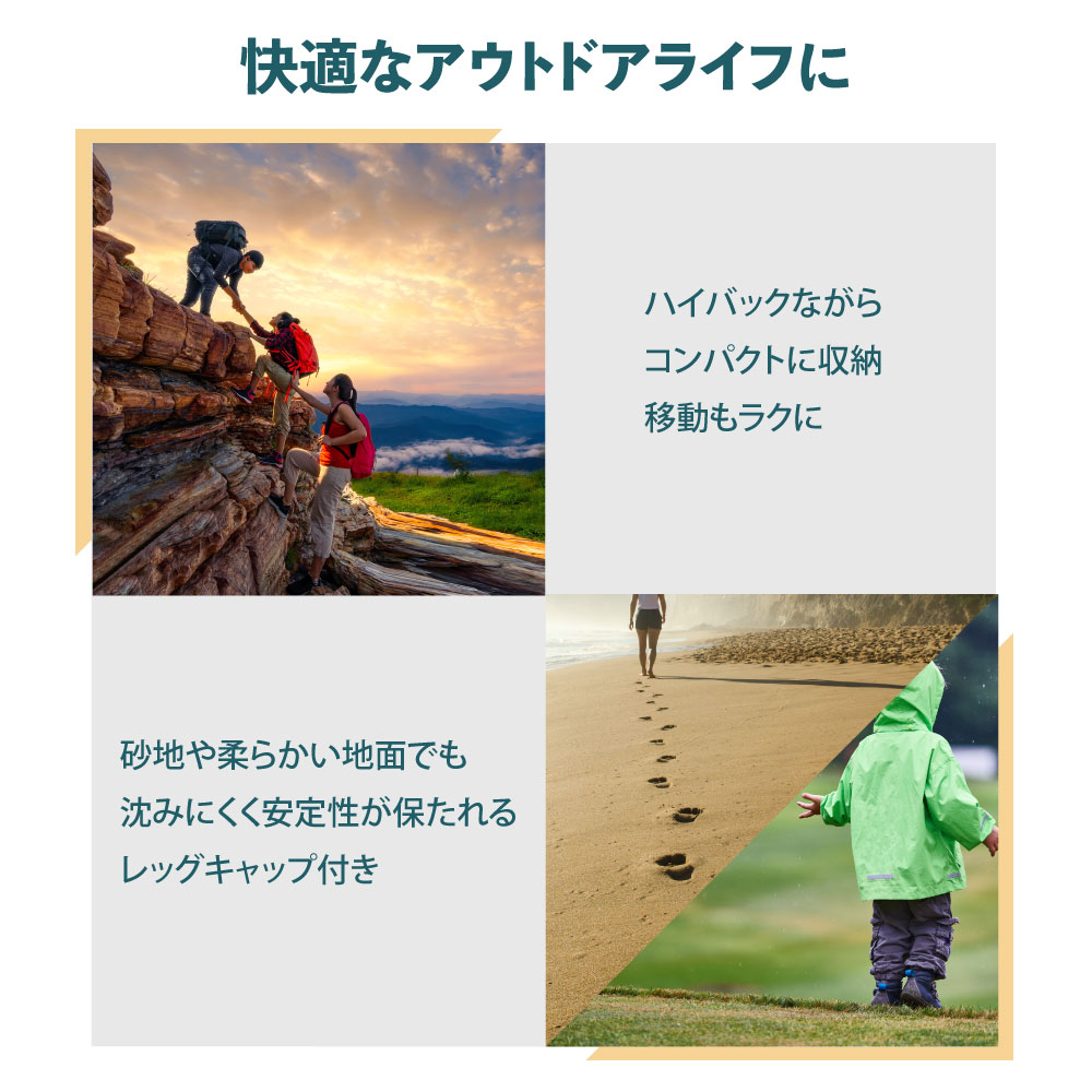 アウトドアチェア キャンプ椅子 キャンプチェア 軽量 折りたたみ椅子 アウトドア椅子 軽量 キャンプいす コンパクト椅子 アルミ製椅子 キャンプ椅子 軽量キャンプイス 携帯 軽量キャンプチェアー 釣りいす ハイバック dailycompass-10000168 デイリーコンパス サンプル画像3