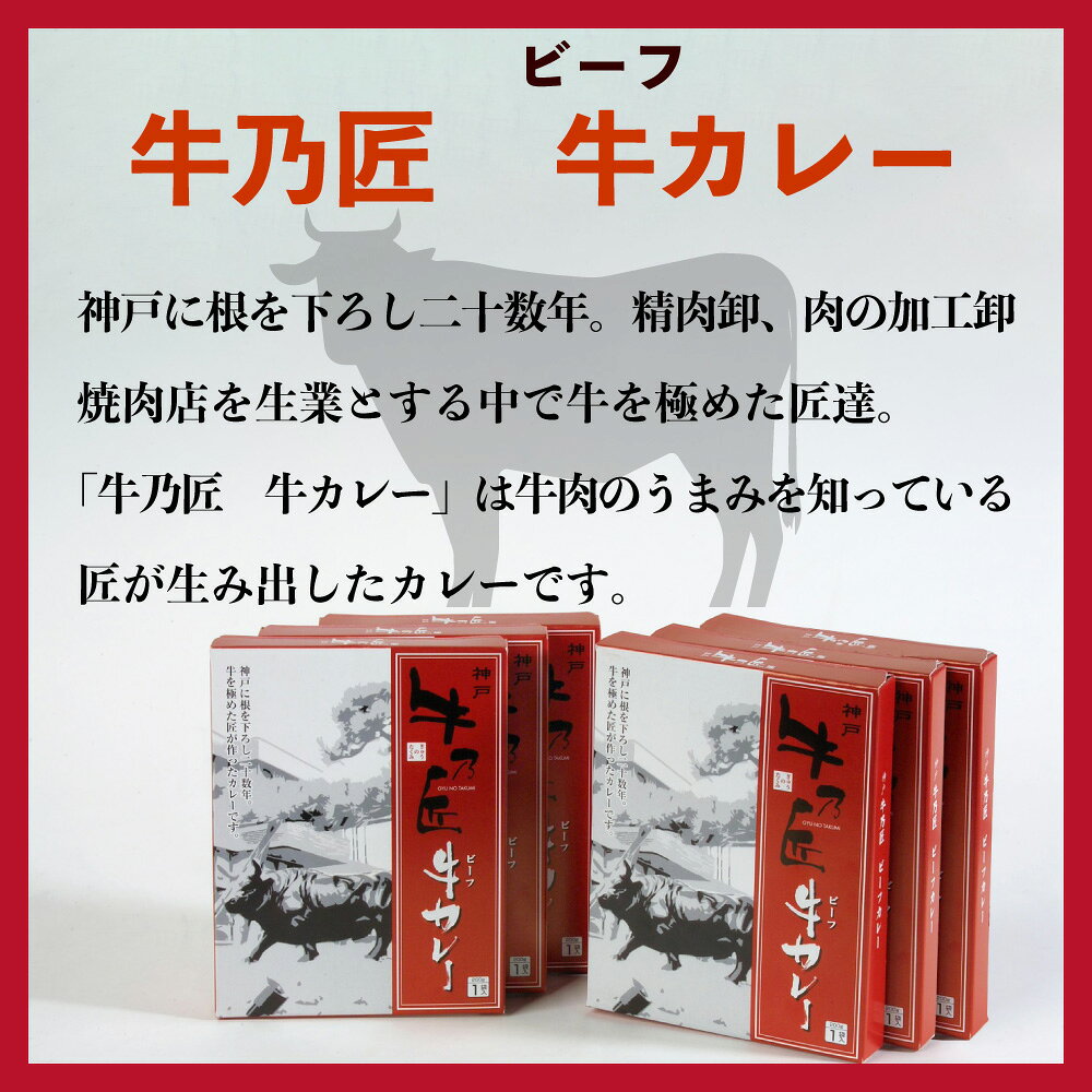 牛乃匠 神戸 ビーフカレー 6パック 兵庫県 200g セット 産地直送 通販 お土産 牛肉 匠 お祝い プレゼント ギフト 父の日 母の日 キャンプ BBQ バーべキュウ ゴルフ 景品 コンペ グランピング dailycompass-10000475 デイリーコンパス サンプル画像2