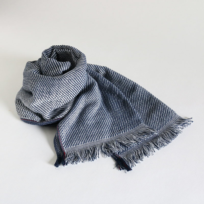 今治タオル コットンマフラーimabari towel Cotton MufflerRides リッド ネイビー