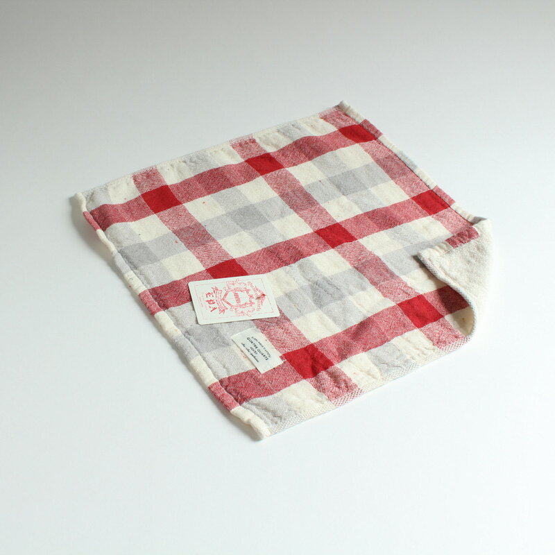 今治タオル コンテックス ブロックチェックImabari Towel Kontex Block Checkゲストタオル レッド