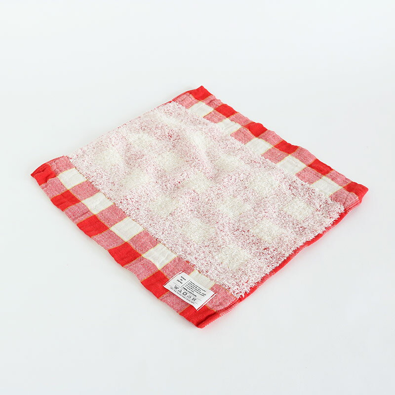 今治タオル コンテックス ラインチェックImabari Towel Kontex Line CheckSize S レッド
