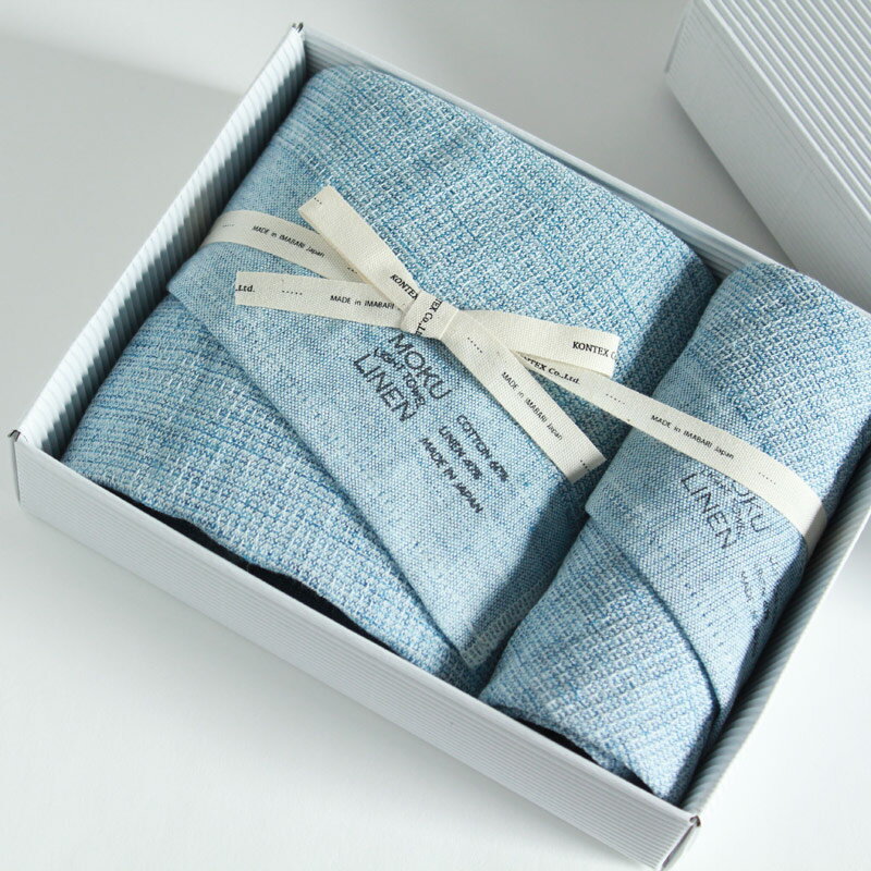 ^I RebNX MOKU LINEN N l MtgZbg Imabari Towel Kontex MOKU LINEN GiftSet Size M1xSize S1Mtg ̂y^I RebNX Mtgz