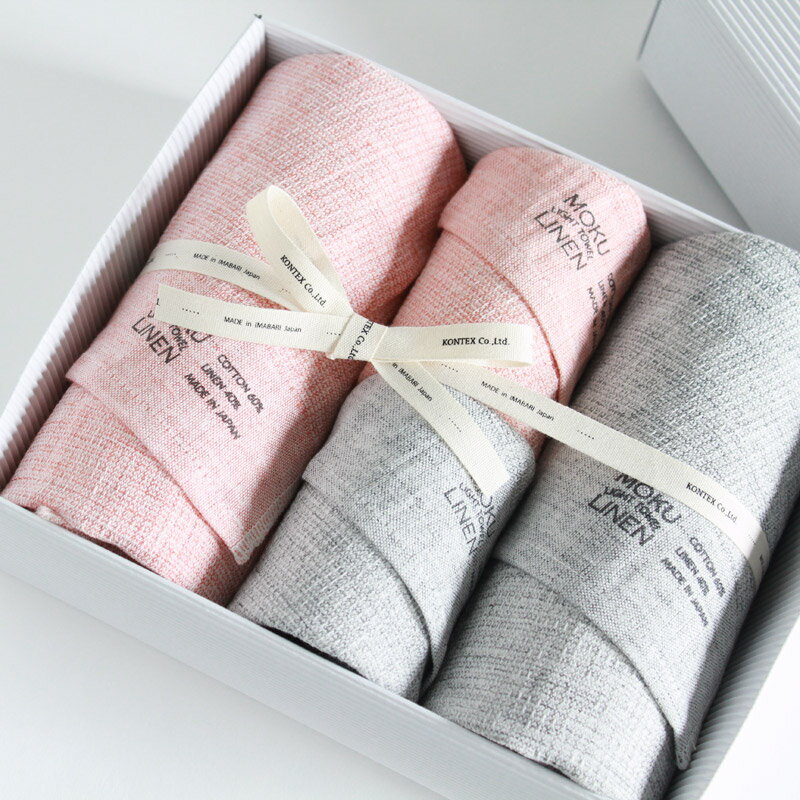 ^I RebNX MOKU LINEN N l MtgZbg Imabari Towel Kontex MOKU LINEN GiftSet Size M2xSize S2Mtg ̂y^I RebNX Mtgz