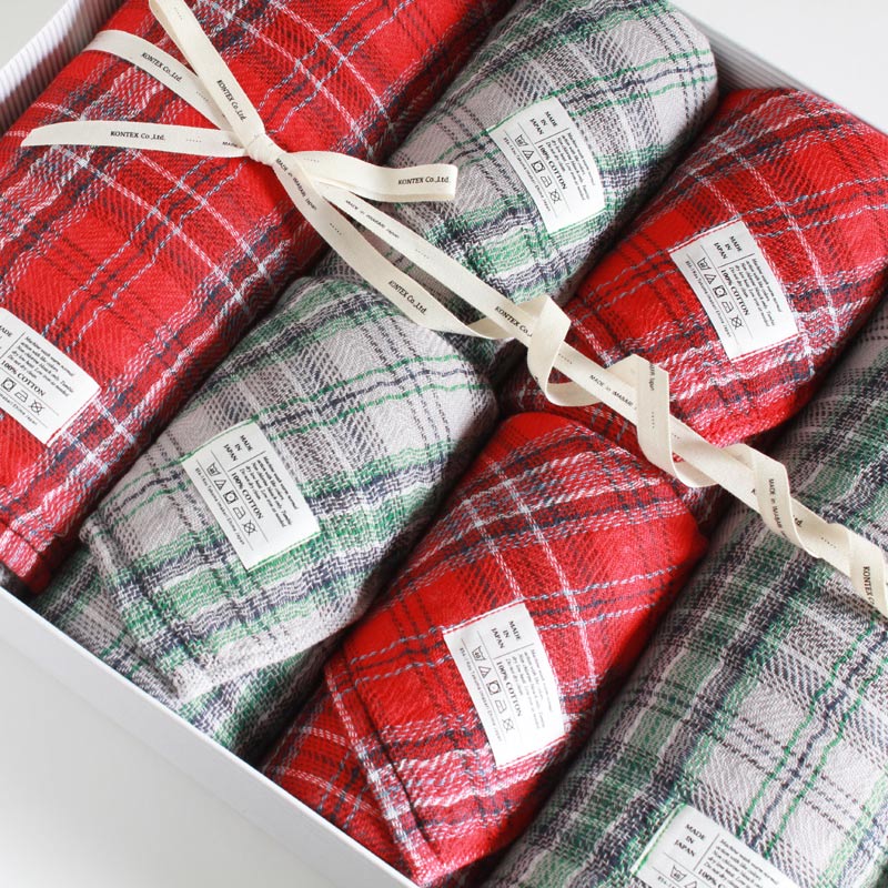 タオルセット（売れ筋ランキング） 今治タオル コンテックス タータンチェック ギフトセット Imabari Towel Kontex Tartan Check GiftSet Size L2枚xSize M4枚ギフト包装無料 のし無料【今治タオル コンテックス ギフト】