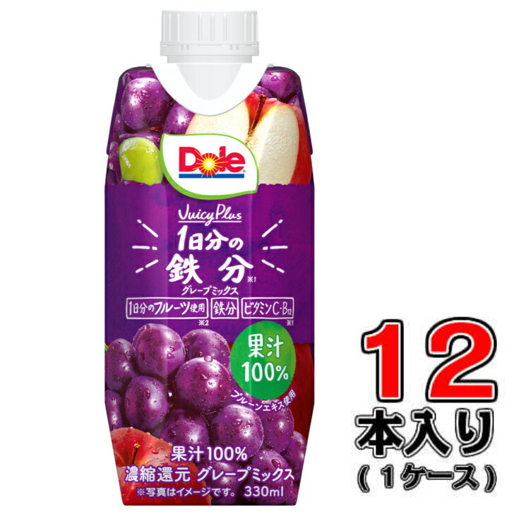 Dole Juicy Plus 1ʬŴʬ330ml12(1)ڲ̽ۡڥɡ