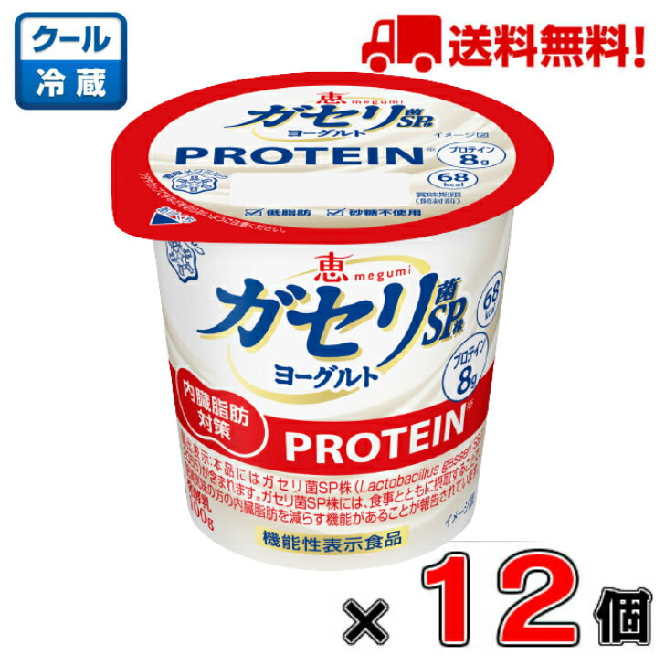 【送料無料！】恵　ガセリ菌SP株ヨーグルト PROTEIN 100g×12個【雪印】【メグミルク】【ガセリ菌】【たんぱく質】【プロテイン】