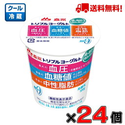 【送料無料！】森永 トリプルヨーグルト 100g×24個