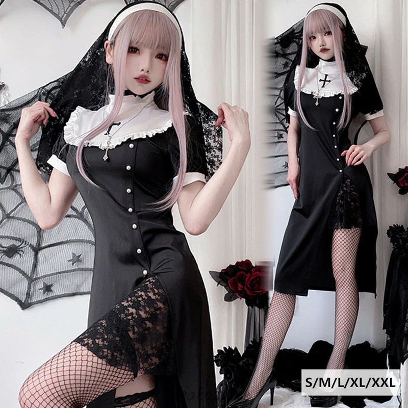 ハロウィン 衣装 修道女 レディース 幽霊の花嫁 魔女 コスプレ 仮装 吸血鬼 幽霊 悪魔 ヴァンパイア おばけ 演出服 コスチューム 大人 ハロウィン衣装 Halloween イベント 宴会 学園祭 文化祭 変装 コスプレ衣装 舞台劇 パーティーグッズ お化け 飾り おすすめ 2026 dailyroute-10007282 DAILYROUTE パッケージ画像