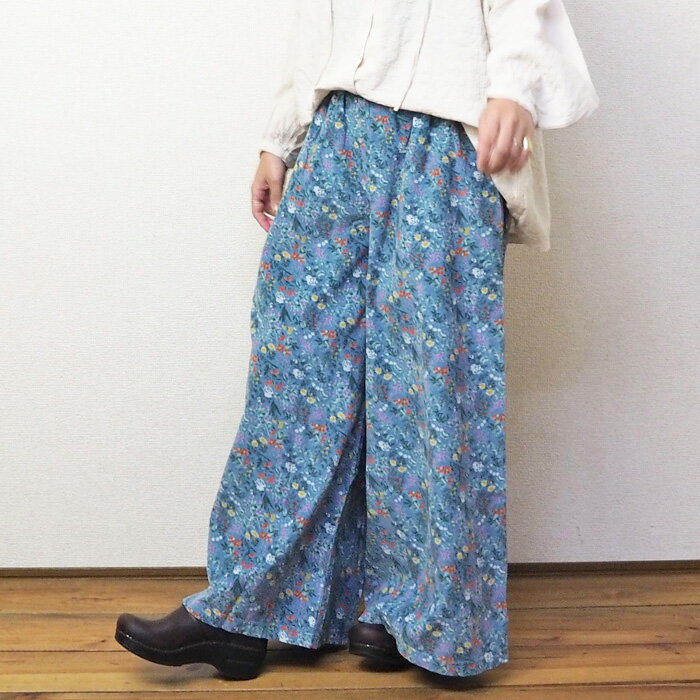 【Sale！40%OFF！】a+koloni コロニー フラワーコールワイドパンツ　23073004【￥19800(税込)→40%OFF】