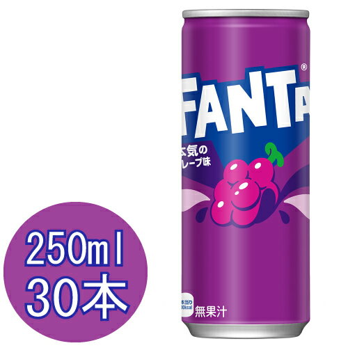 乐天商城 - ファンタ グレープ 250ml缶×30本