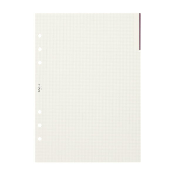KNOX　ノックス　　リフィル524-763A5サイズ　インデックス機能付メモ 2mm方眼 80枚　システム手帳　スケジュール帳 レフィル ビジネス手帳 手帳リフィル ノックスブレイン knoxbrain