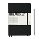 ロイヒトトゥルム LEUCHTTURM ノートブック ハードカバーブラックミディアム (A5)横罫300612 Blackノート メモ 手帳 メモ帳 日記 記録...