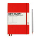 ロイヒトトゥルム LEUCHTTURM ノートブック ハードカバーレッドミディアム (A5)無地 309141 Redノート メモ 手帳 メモ帳 日記 記録 ド...