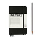 ロイヒトトゥルム ノートブック ポケット A6 ブラック 横罫334821LEUCHTTURM ハードカバー ノート メモ 手帳 メモ帳 日記 記録 ドイツ ス...