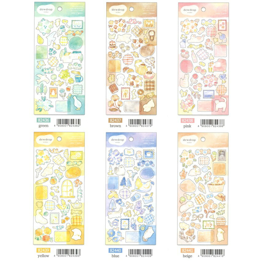 ޥɥ dewdrop sticker ǥ塼ɥåץƥå 82436 green 82437 brown 82438 pi...