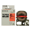 キングジム「テプラ」PROテープカートリッジ　カラーラベル赤(黒文字)　6mm　SC6Rテプラ　TEPRA　テープカートリッジ　KING JIM
