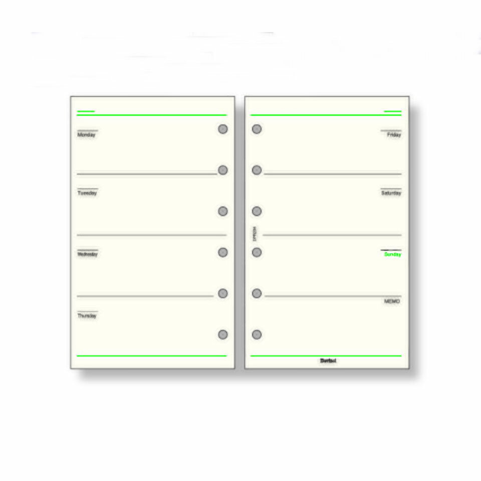レイメイ藤井ダヴィンチ リフィル (ポケット) フリーウィークリーADPR204　Raymay　ミニ6サイズ　ミニ6　ミニ6穴　システム帳 レフィル ビジネス手帳 手帳リフィル　システム手帳リフィル