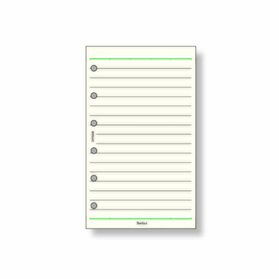 レイメイ藤井ダヴィンチ リフィル (ポケット) 横罫ノート 6.5mm罫DPR208　Raymay　ミニ6サイズ　ミニ6　ミニ6穴　システム帳 レフィル ビジネス手帳 手帳リフィル　システム手帳リフィル