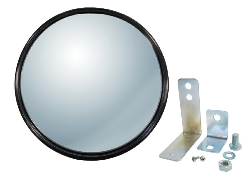 乐天商城 - 小型ガレージミラー　丸型115φ（直径115mm）【日本製　信栄物産】 壁面金具付き