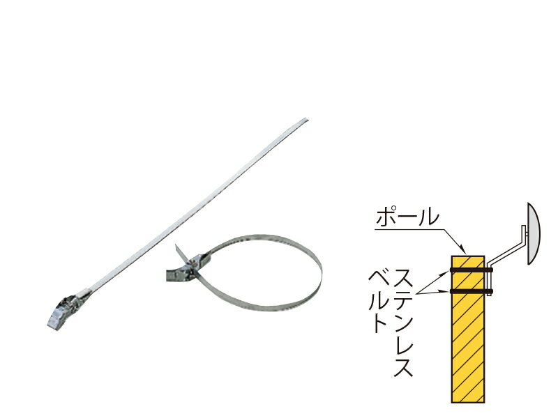 ステンレスベルト【日本製　信栄物産】小型ガラスミラーオプション