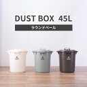 【東谷】ラウンドペール45L スリム ダストボックスゴミ箱 無地 ふた付き ( ごみ箱 45リットル スリム スライド蓋 キッチン 分別 ダストボックス 縦型 蓋つき キャスター付き 袋止め付き シンプル おしゃれ )(3)