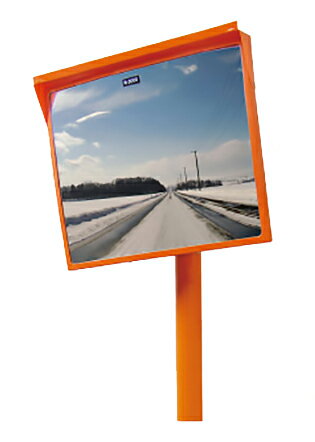 【60cm】カーブミラー 安全ミラー 道路反射鏡 店舗 商業施設内 道路鏡 角形 角型 500 × 600 2面鏡 二面鏡 アクリーン ミラー Fタイプ 防滴 ...