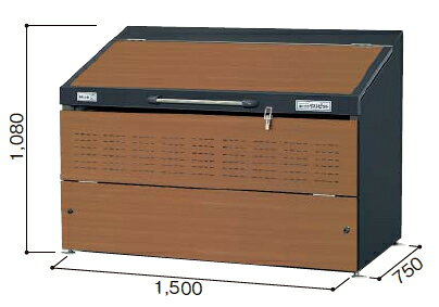ヨドコウ ゴミ収集庫 ダストピット Sタイプ DPSA-800(容量 800L ゴミ袋18個 9世帯用)選べる!景観になじむ2色カラー [2]