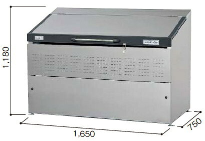 ヨドコウ ゴミ収集庫 ダストピット Sタイプ DPSA-1000(容量 1000L ゴミ袋22個 11世帯用)選べる!景観になじむ2色カラー [2]