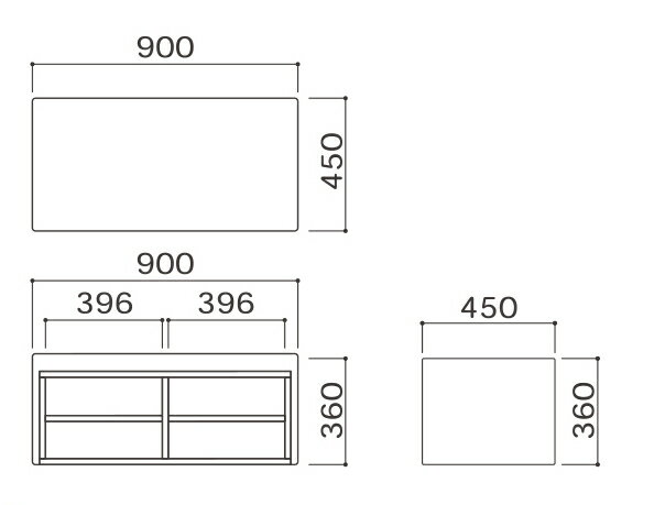 シューズベンチ　D450シリーズ専用　スクエアパーツ簡単設置、カラーが選べる キッズスペース用 ベンチ